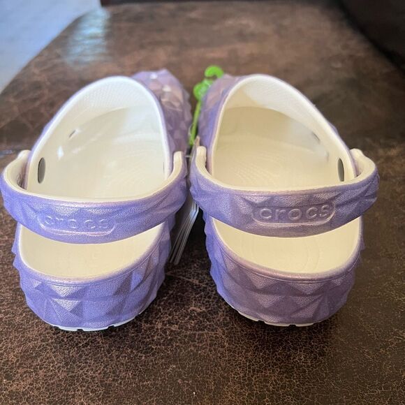 Crocs Geo Metric Purple Clogs M6/W8 - Picture 3 of 8